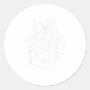 F-15 Strike Eagle USAF Jet Fighter Pilo Classic Round Sticker