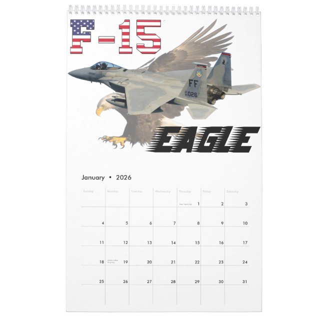 F-15C Eagle Calendar (Jan 2026)