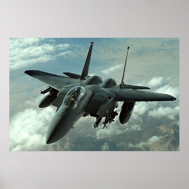 F-15E Strike Eagle Aircraft Poster (Front)