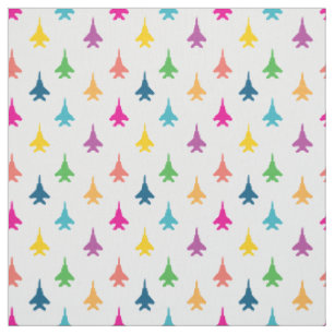 F-15E Strike Eagle Fighter Jets Pattern - Rainbow Fabric