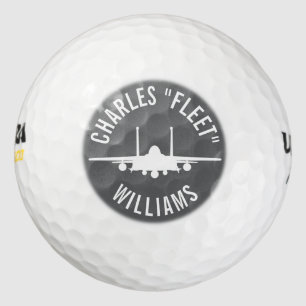 F-15E Strike Eagle Golf Ball Grey with Custom Name