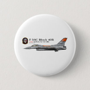 F-16 272nd Tactical Fighter Wing 6 Cm Round Badge