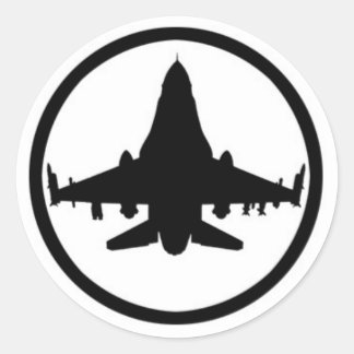F-16 by Airogue Classic Round Sticker