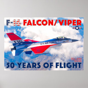 F-16 FALCON/VIPER - 50 YEARS! POSTER