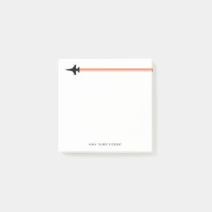 F-16 Fighter Jet Striped Custom Name Notepad