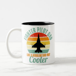 F-16 Fighter Pilot Dad Two-Tone Coffee Mug