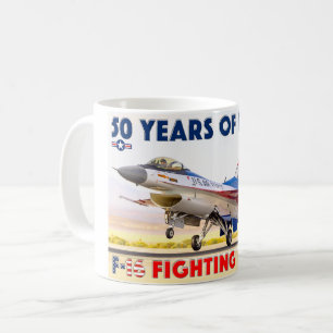 F-16 FIGHTING FALCON - 50 YEARS! COFFEE MUG