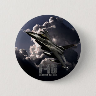 F-16 Fighting Falcon 6 Cm Round Badge