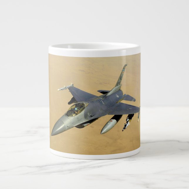 F-16 Fighting Falcon Block 40 aircraft Large Coffee Mug (Front)