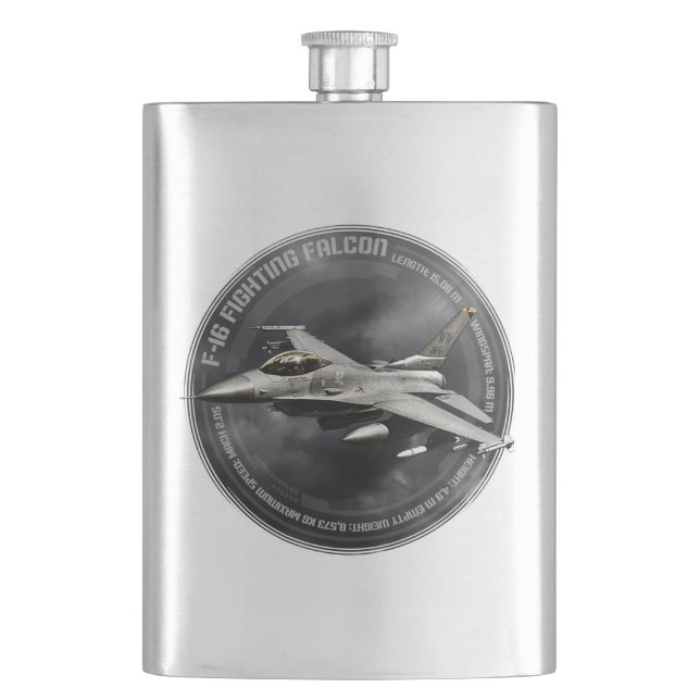 F-16 Fighting Falcon Hip Flask (Front)