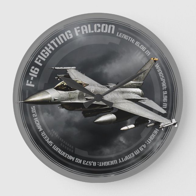 F-16 Fighting Falcon Large Clock (Front)