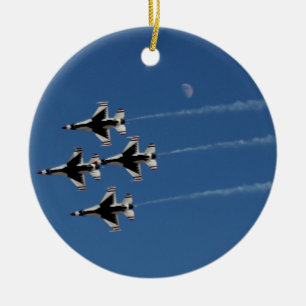 F-16 Thunderbirds Diamond Formation Ceramic Ornament