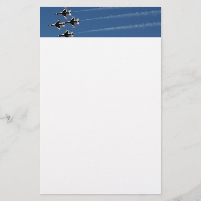 F-16 Thunderbirds Diamond  Formation Stationery (Front)