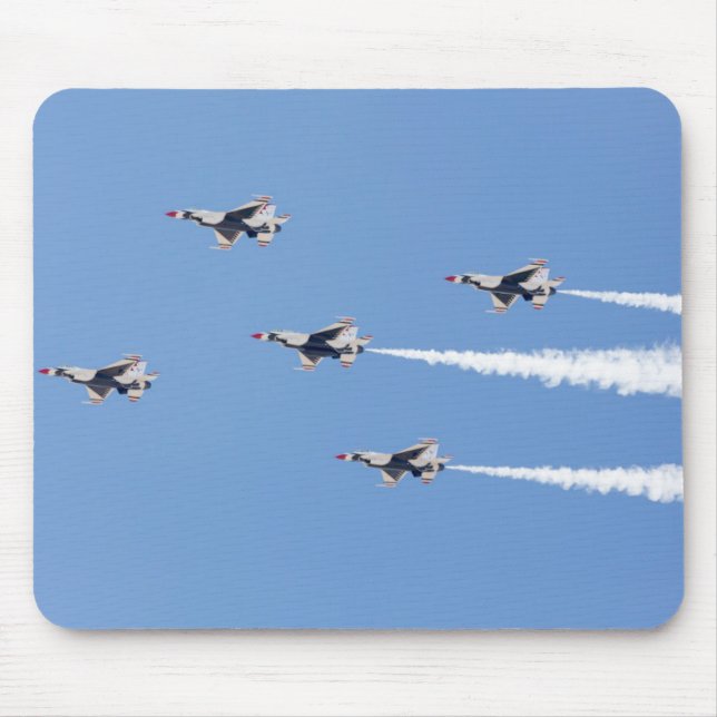 F-16 Thunderbirds flying the five-card formation Mouse Pad (Front)