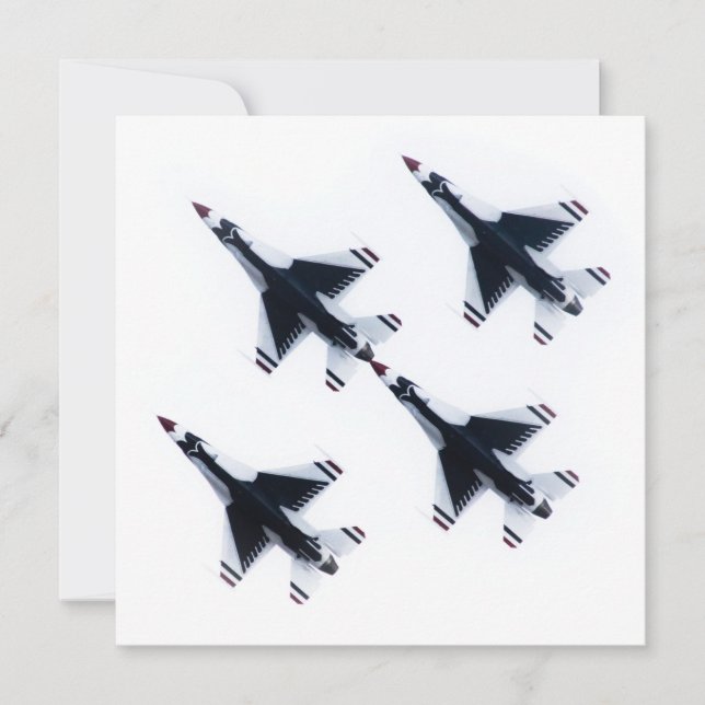 F-16 Thunderbirds - Four in Formation Invitation (Front)