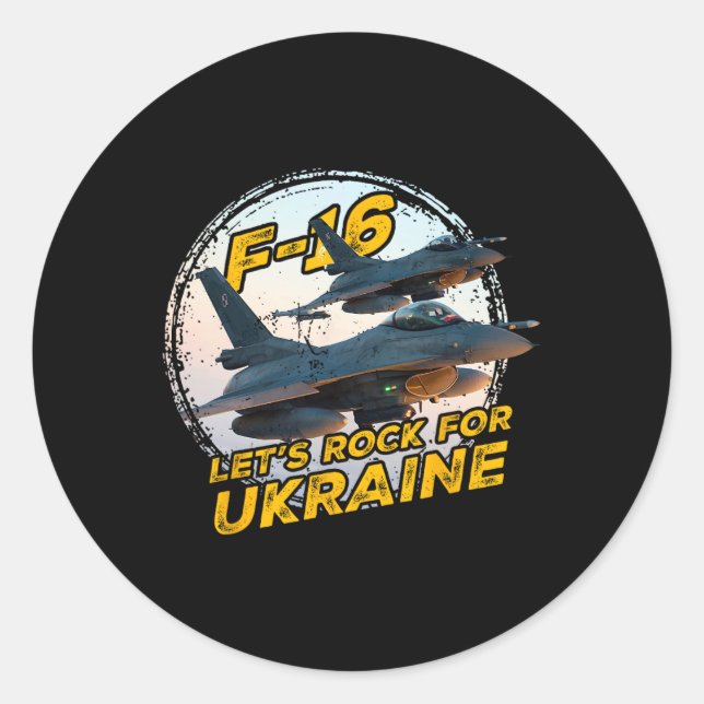 F-16 Ukraine 1  Classic Round Sticker (Front)