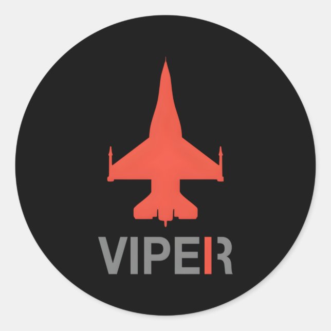 F-16 Viper Classic Round Sticker (Front)
