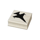 F-16 Viper Fighter Jet Silhouette Wood Stamp