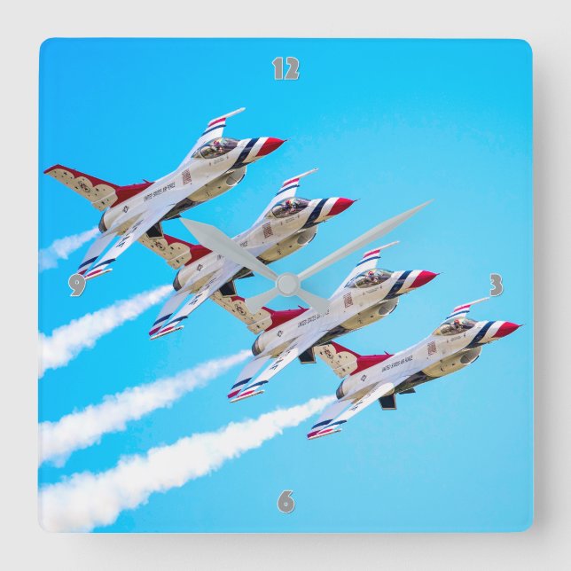 F-16C FIGHTING FALCON SQUARE WALL CLOCK (Front)