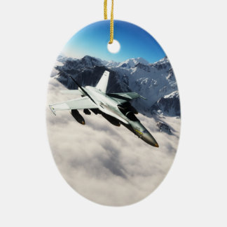 F 18 Hornet Ceramic Tree Decoration
