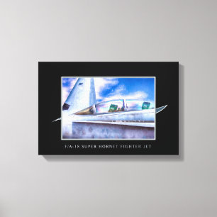 F-18 HORNET FIGHTER JET At Ease Canvas Print