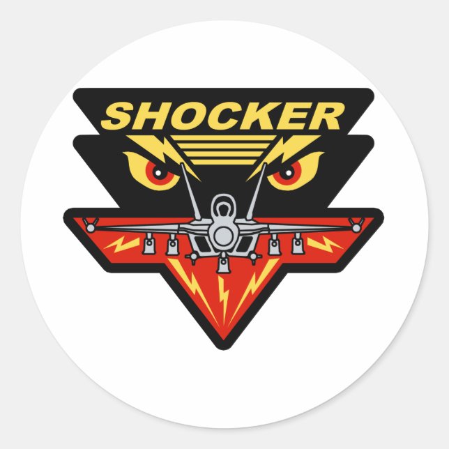 F-18 Hornet Shocker Classic Round Sticker (Front)
