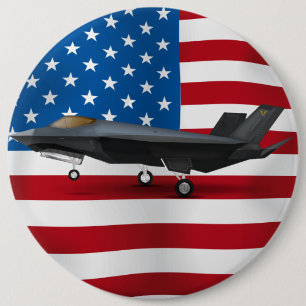 F-22 6 CM ROUND BADGE