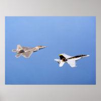 F-22 Raptor  and FA-18 Super Hornet