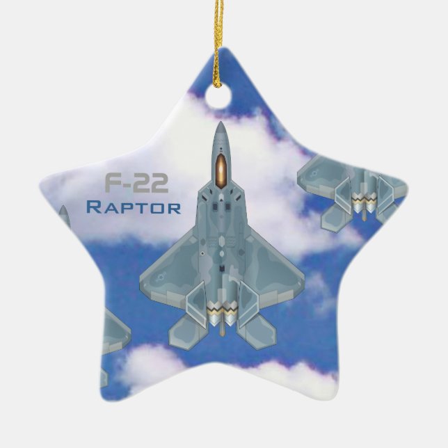 F-22 Raptor Ceramic Tree Decoration (Front)