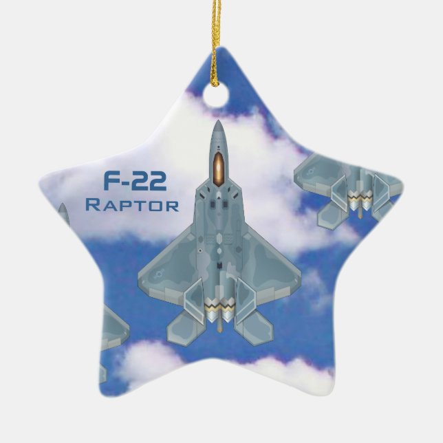 F-22 Raptor Ceramic Tree Decoration (Front)
