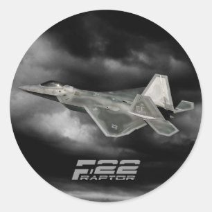 F-22 RAPTOR Classic Round Sticker