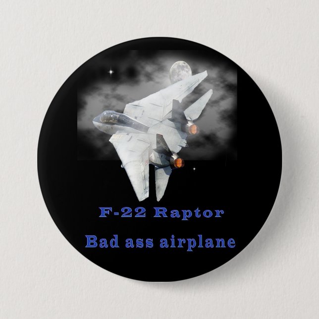 F-22 Raptor designs 7.5 Cm Round Badge (Front)