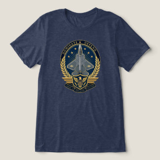 F-22 Raptor Fighter Jet Crest Tri-Blend Shirt