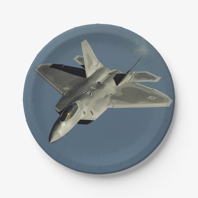 F-22 Raptor Fighter Jet Paper Plate (Front)