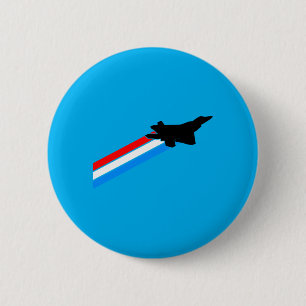 F-22 Raptor Fighter Jet Performance 6 Cm Round Badge