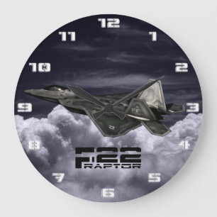F-22 RAPTOR LARGE CLOCK