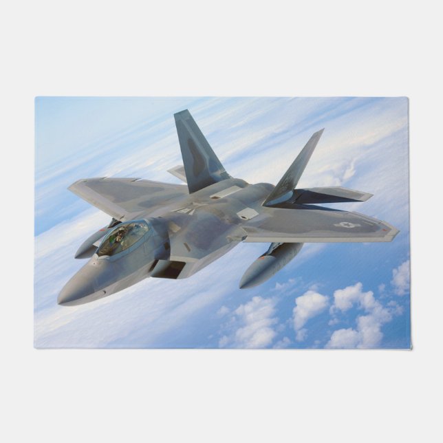 F-22 Raptor Military Jet Doormat (Front)