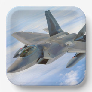 F-22 Raptor Military Jet Paper Plate