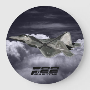 F-22 RAPTOR Round (Large) Wall Clock