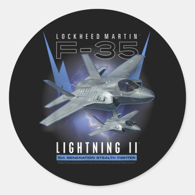 F-22 Raptor Stealth Air Superiority Fighter Classic Round Sticker (Front)