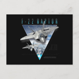 F-22 Raptor Stealth Air Superiority Fighter Postcard