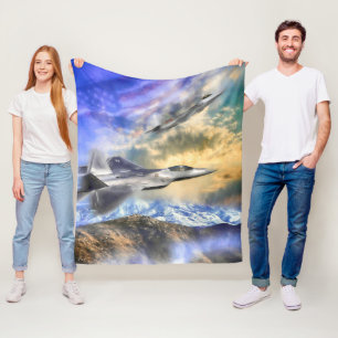F-22 RAPTORS OVER AMERICA  FLEECE BLANKET
