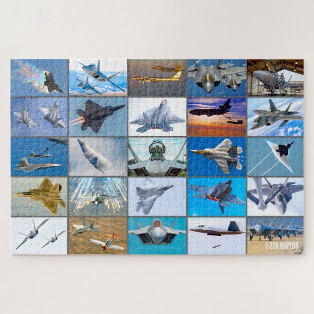 F-22A RAPTOR “MONTAGE” JIGSAW PUZZLE (Horizontal)
