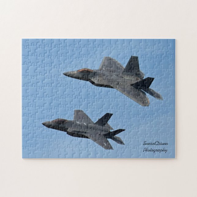 F-35 and F-22 Fighter Jet  Jigsaw Puzzle (Horizontal)