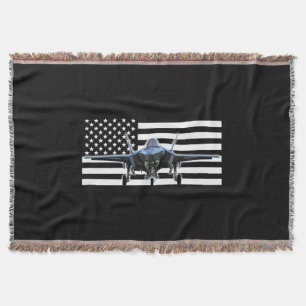 F-35 (Black Flag) Throw Blanket