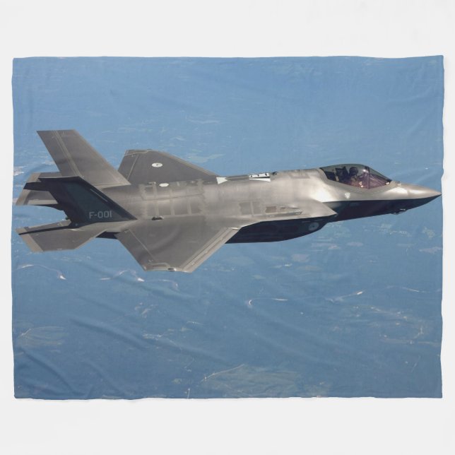 F-35 FIGHTER FLEECE BLANKET (Front (Horizontal))