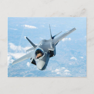 F-35 Fighter with American Flag Postcard