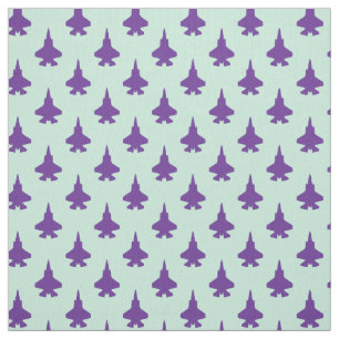 F-35 Lightning 2 Fighter Jets Pattern Purple Fabric