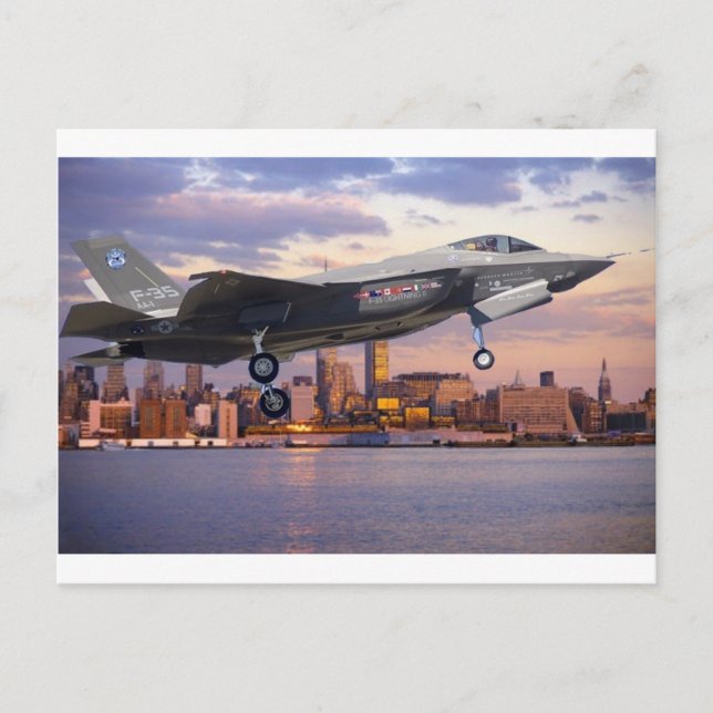 F-35 LIGHTNING FIGHTER AIRCRAFT POSTCARD (Front)
