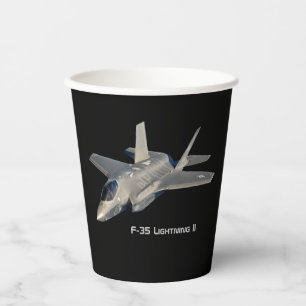 F-35 Lightning II Panther Jet Fighter Paper Cups